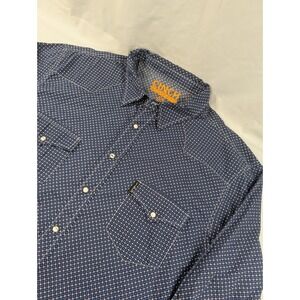 Cinch Western Shirt Men's 2Xl Modern Fit Gray Geometric Pearl Snap Cotton Cowboy